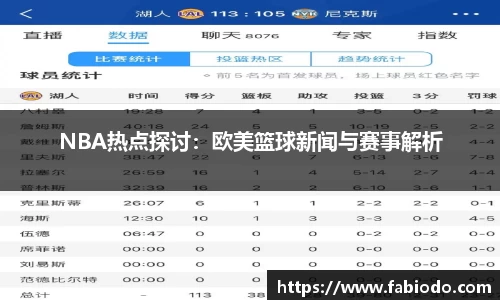 NBA热点探讨：欧美篮球新闻与赛事解析